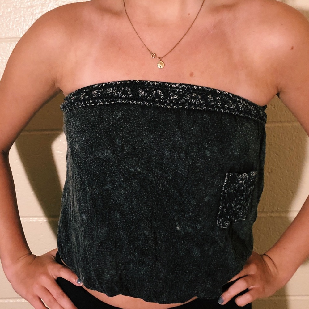 Vintage strapless crop top